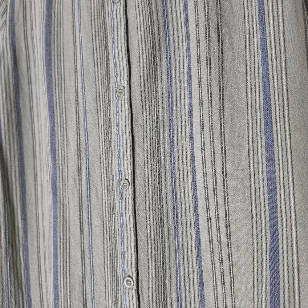 Cloth & Stone Striped Linen Blend Shift Dress Green And Blue Size S - Picture 9 of 12